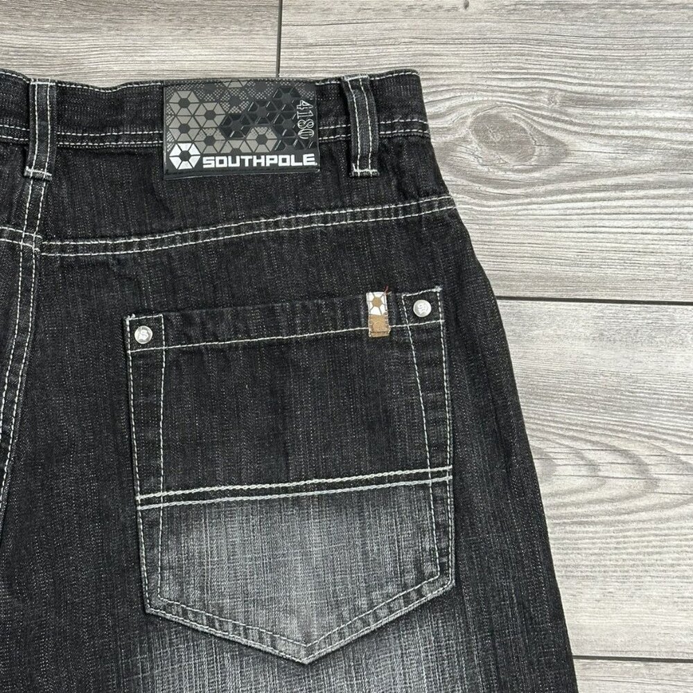 Crazy Vintage Y2K Southpole Brown Tab Baggy Jeans - Picture 3 of 4
